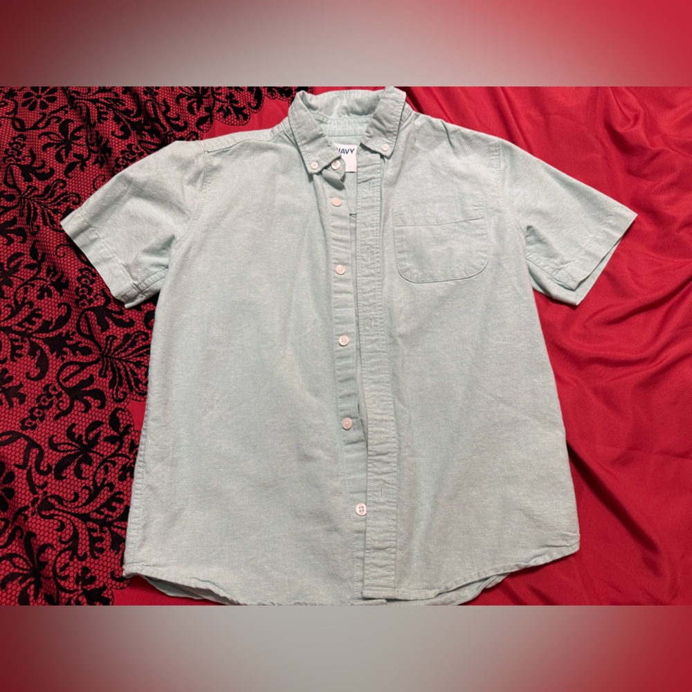 Old Navy Mint Green Button-Down Shirt
